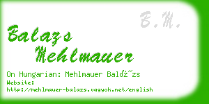 balazs mehlmauer business card